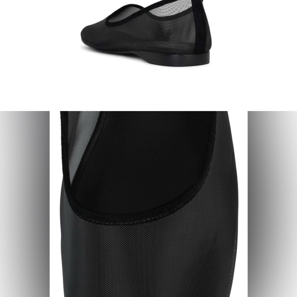 Black Mesh Ballet Flats